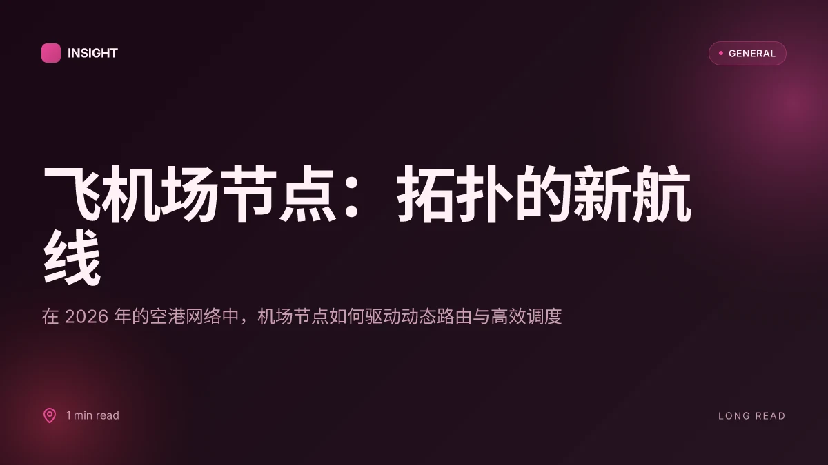 飞机场节点:2026 年的拓扑演化与计算模型透视