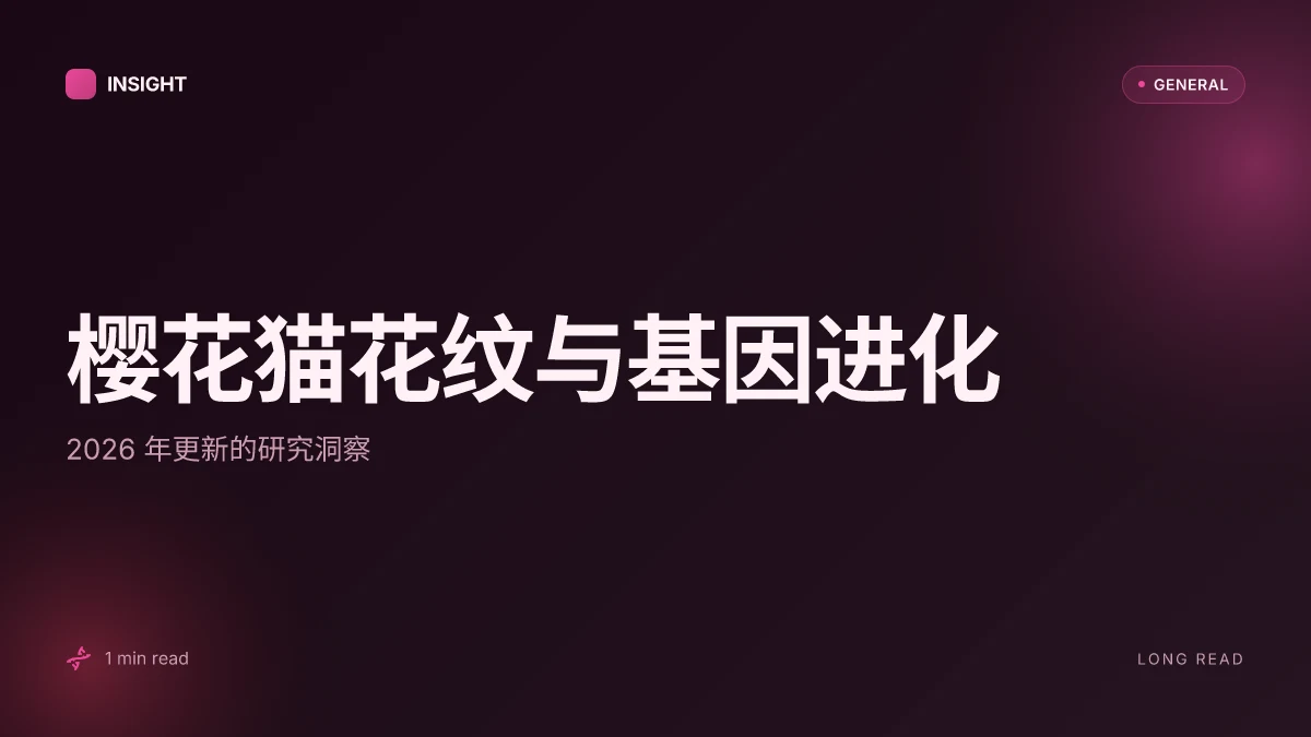樱花猫的花纹之谜与基因演化:2026 更新的研究进展