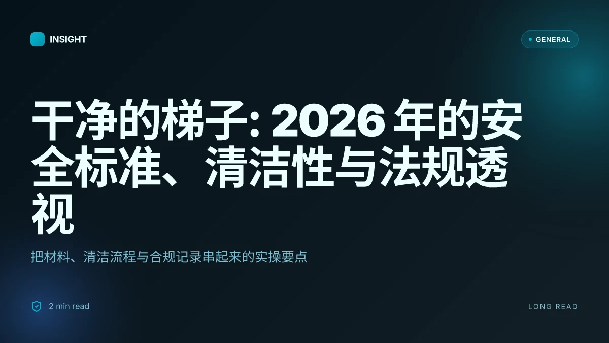 干净的梯子: 2026 年的安全标准、清洁性与法规透视