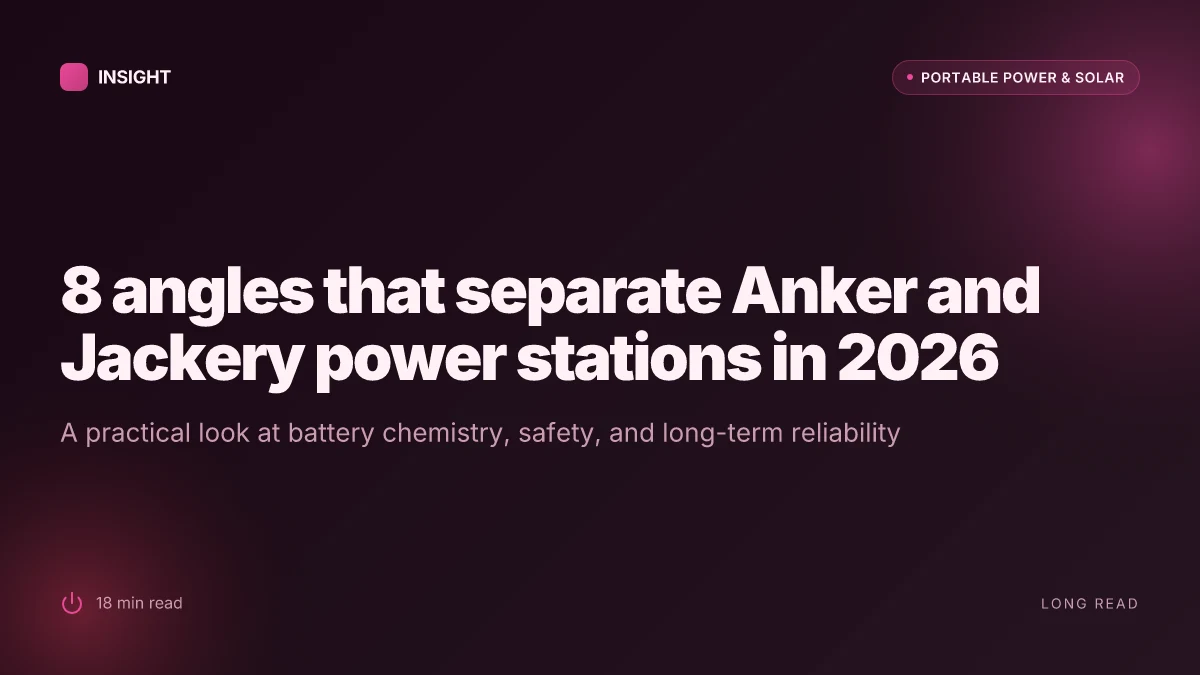 8 Angles that separate Anker and Jackery power stations in 2026