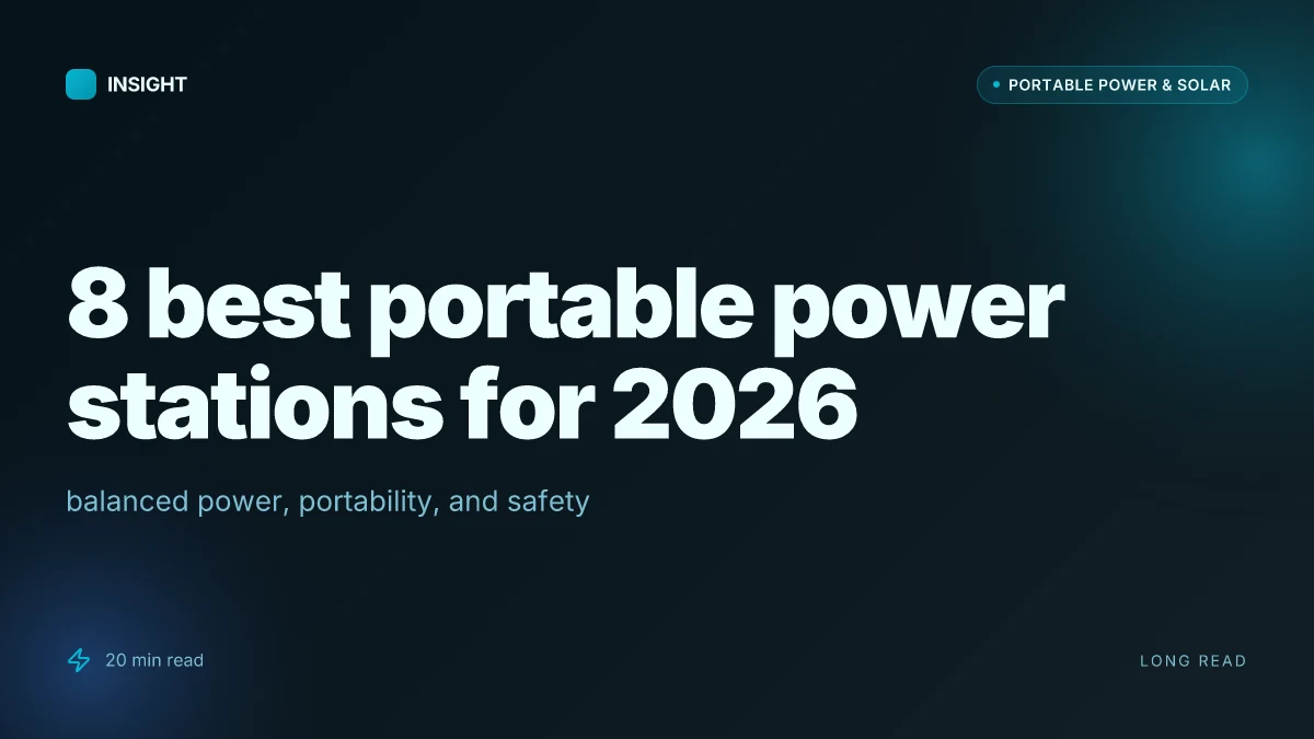 8 Best portable power stations for 2026: balanced power, portability, and safety