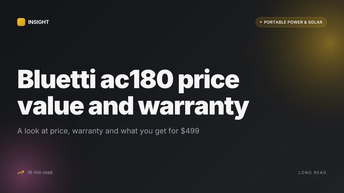 What the Bluetti AC180 price tells you about value and warranty in 2026