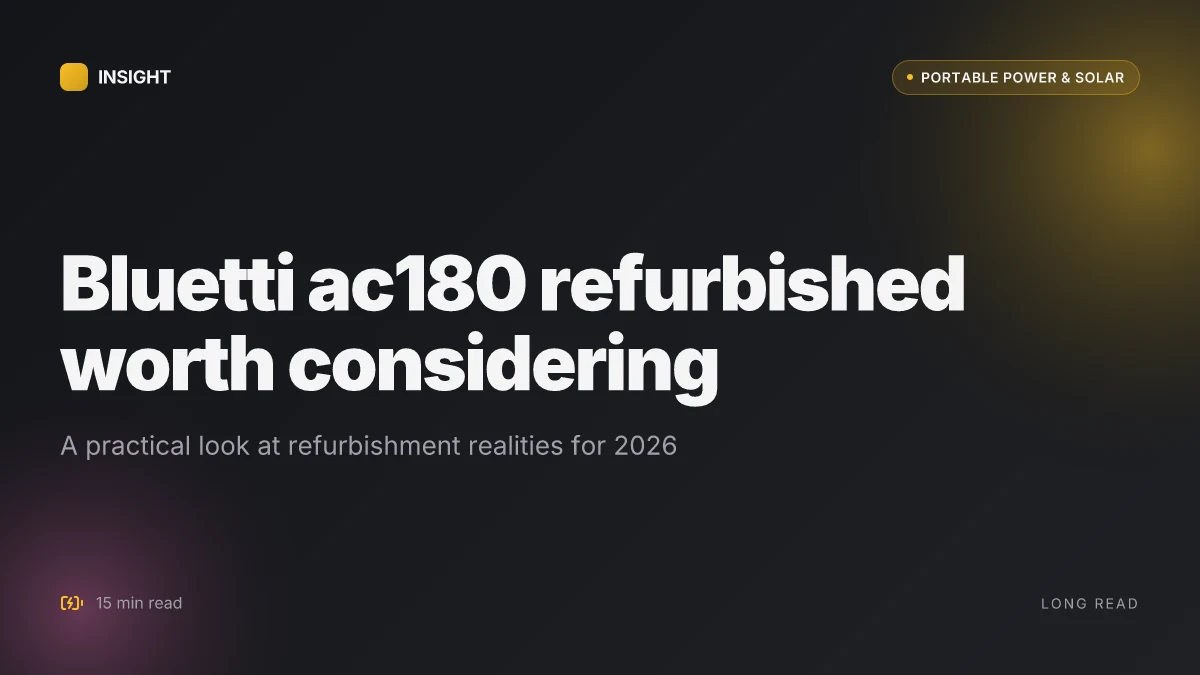 What makes the bluetti ac180 refurbished worth considering in 2026