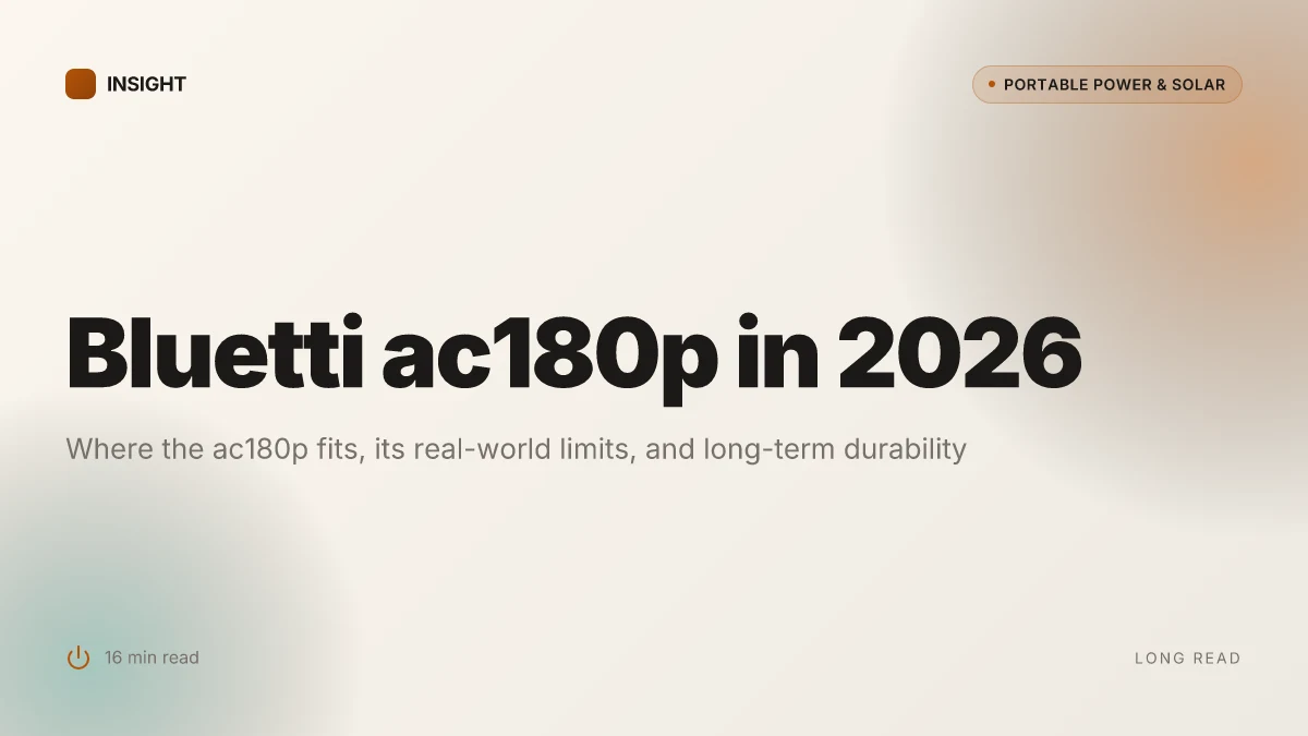 What makes the Bluetti AC180P stand out when you’re shopping for a portable power station in 2026