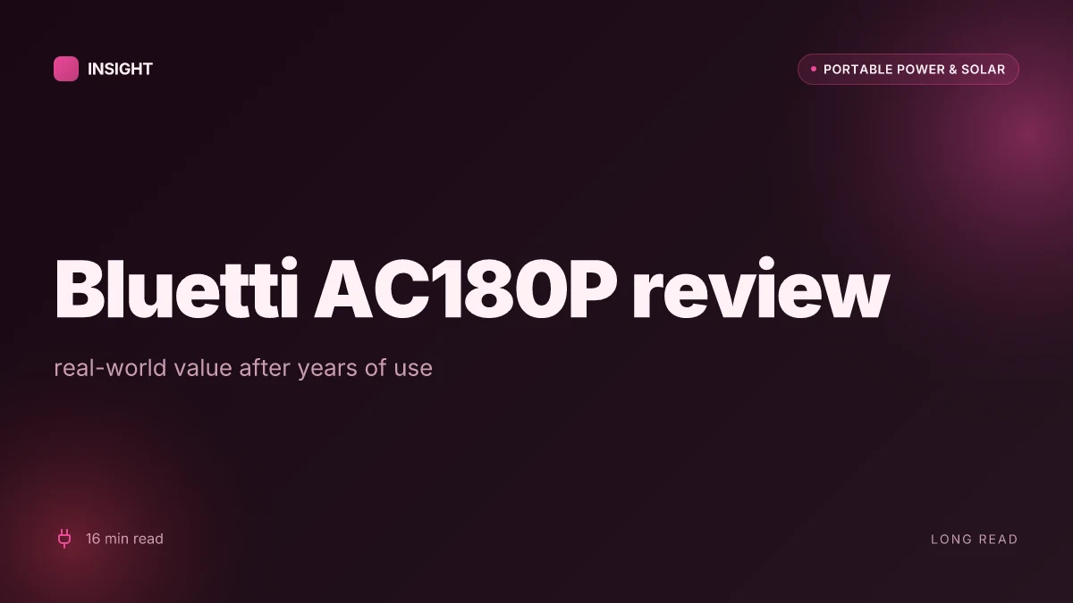 Bluetti AC180P review: how this compact power station handles real-world outages