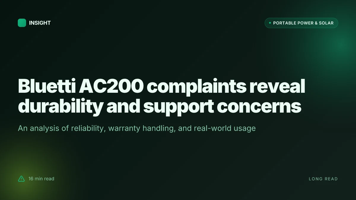 What Bluetti AC200 complaints reveal about long-term reliability and support