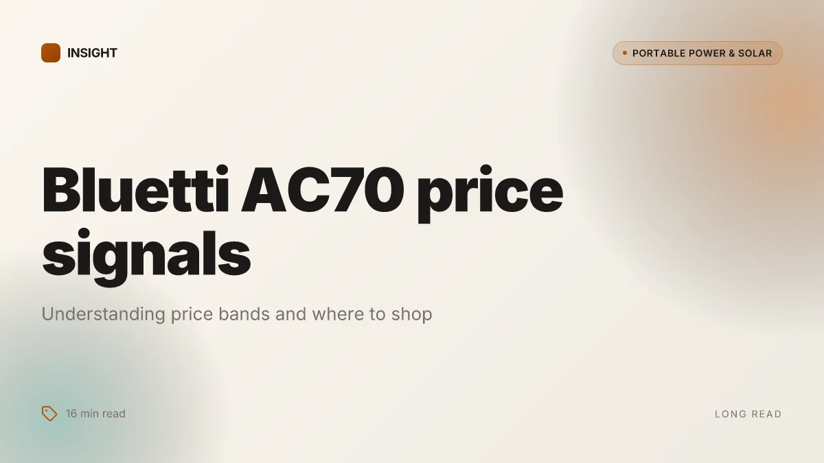 What is the Bluetti AC70 lowest price today and why it matters for prepper budgets