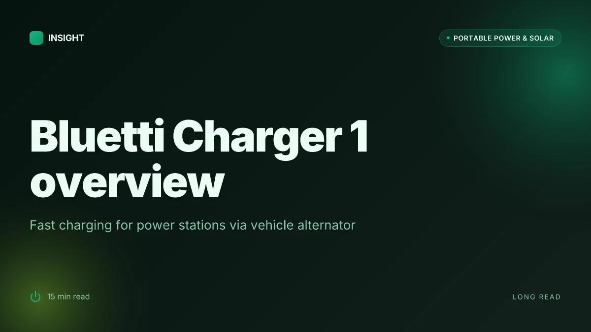 How the Bluetti Charger 1 changes fast charging for power stations