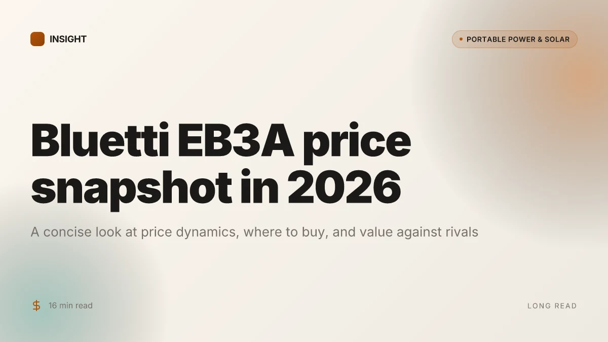 What is the Bluetti EB3A price in 2026 and how it actually compares across retailers