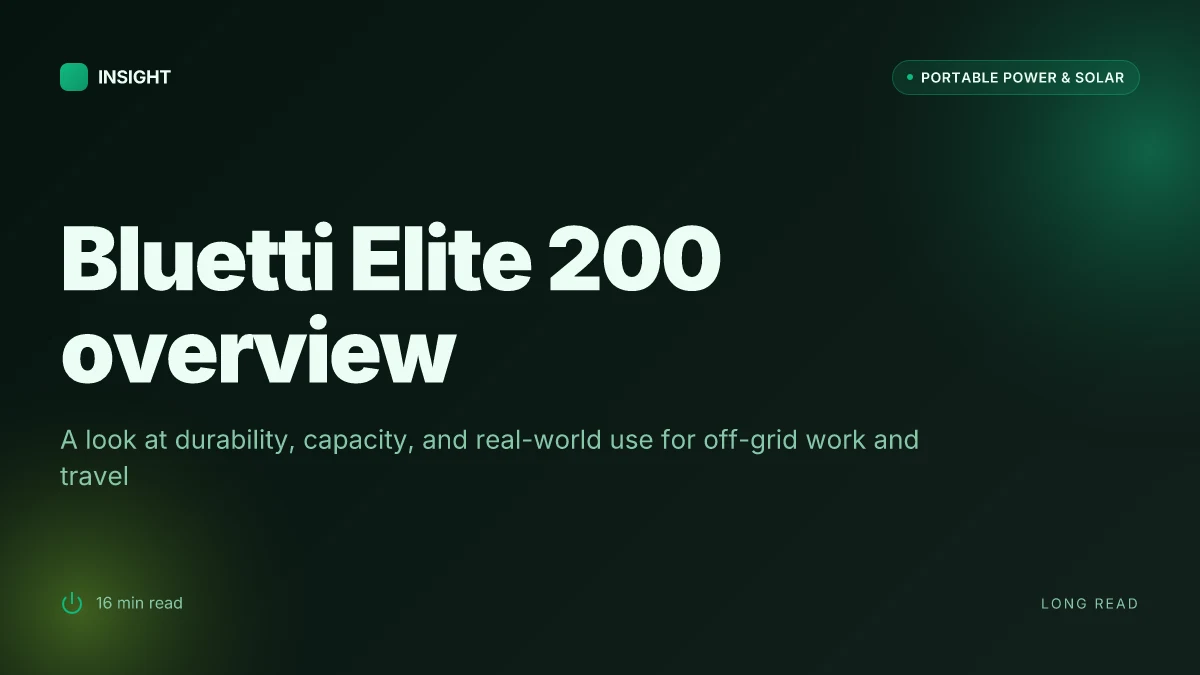 What makes the Bluetti Elite 200 a standout portable power station for off-grid work and travel