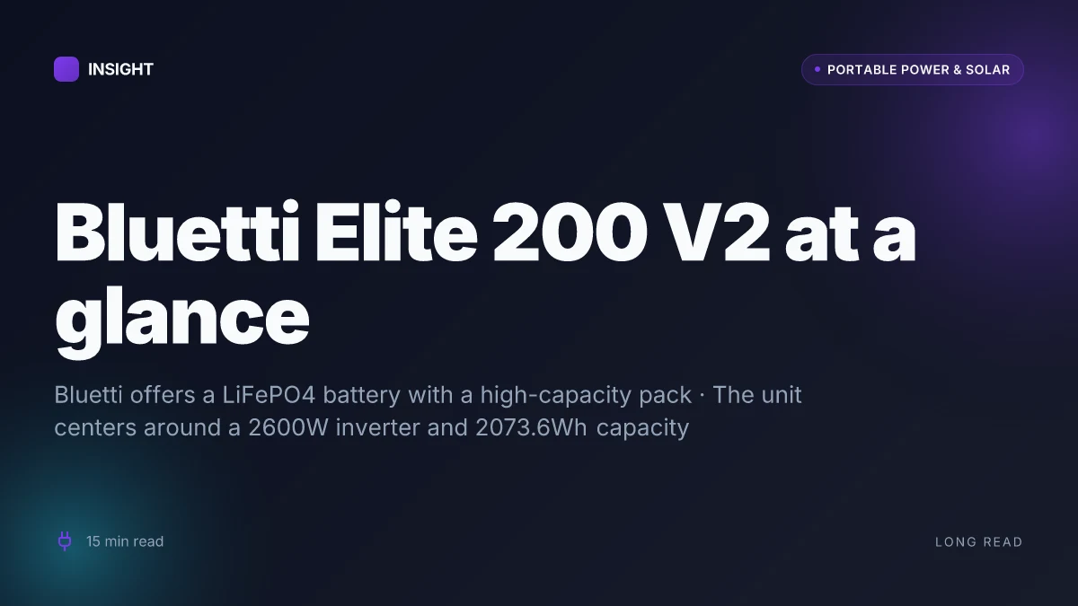 What makes the Bluetti Elite 200 V2 a standout portable power station in 2026