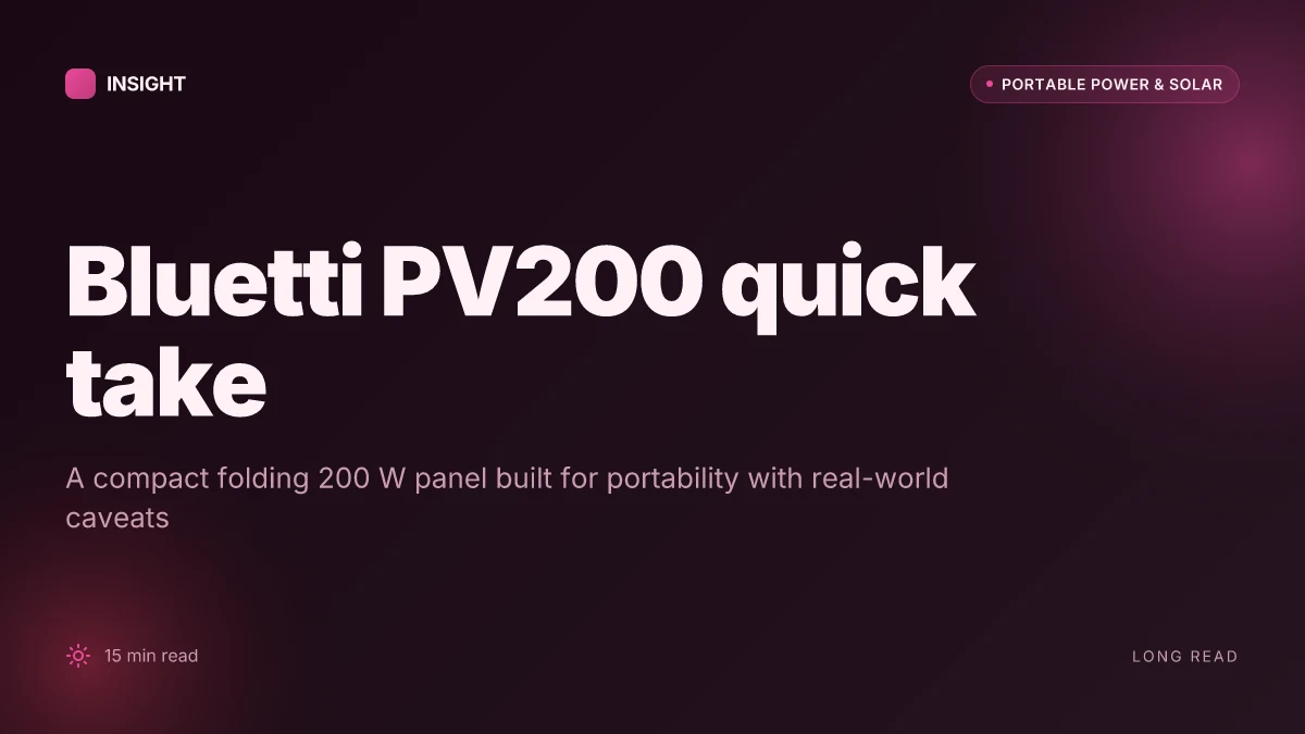 What makes the Bluetti PV200 a standout 200 W panel in 2026