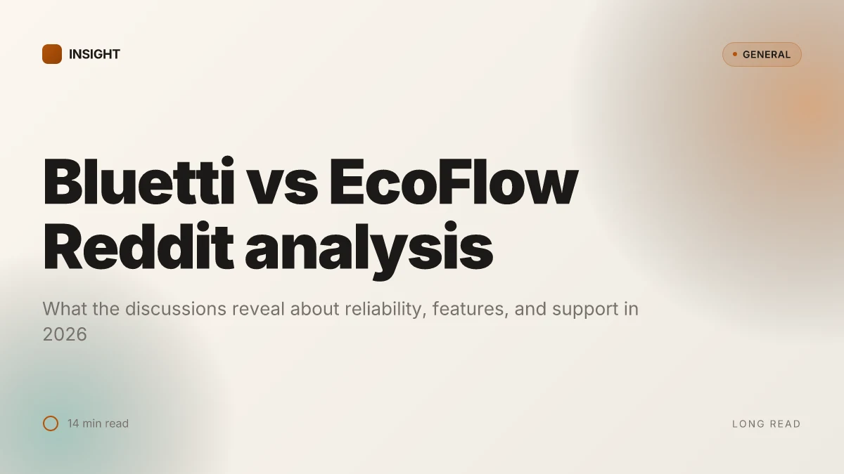 Bluetti vs EcoFlow Reddit analysis: what the threads actually reveal in 2026