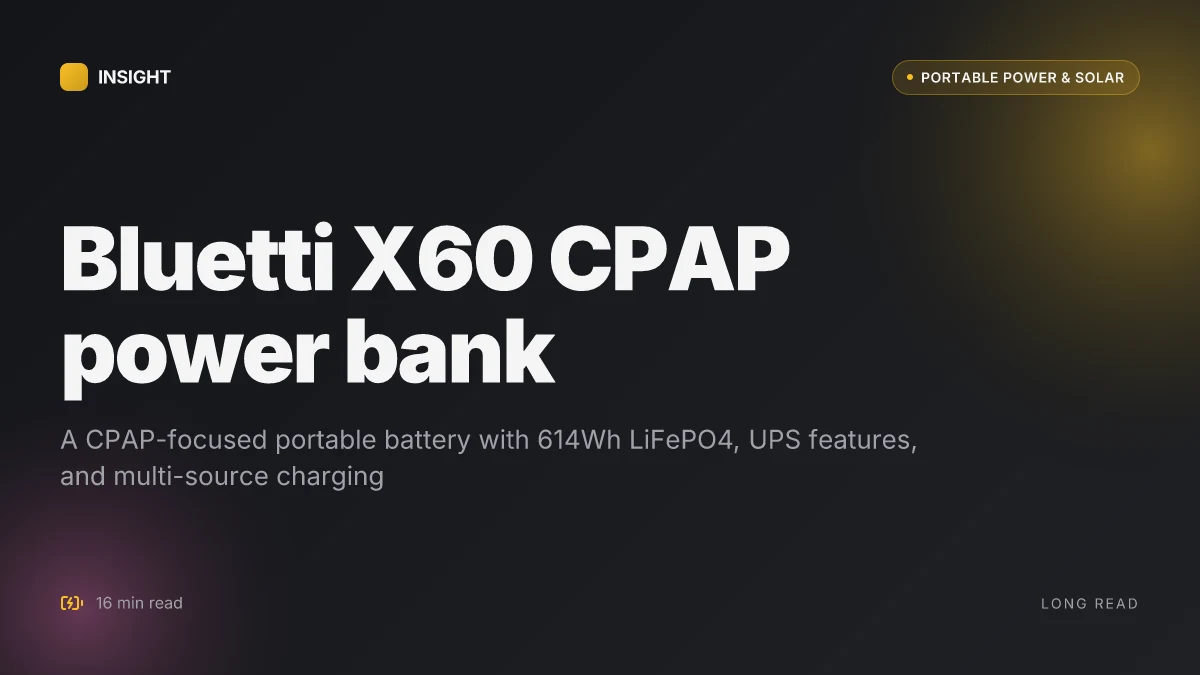 What makes the Bluetti X60 CPAP power bank stand out in 2026