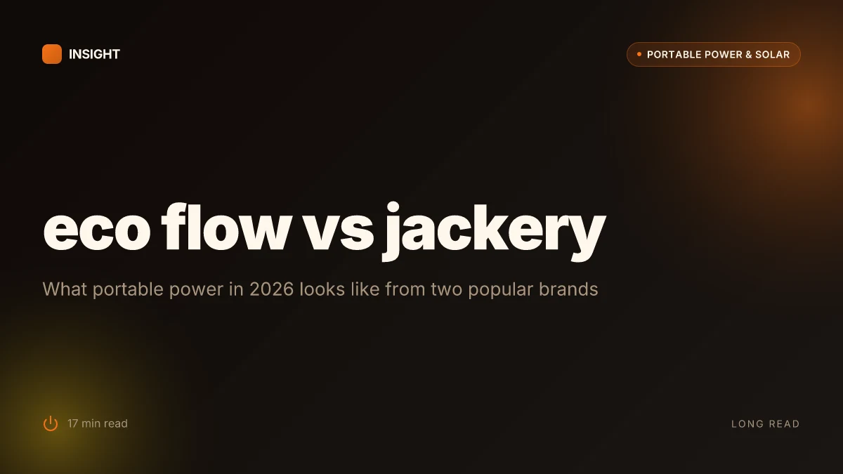 What eco flow vs jackery reveals about portable power in 2026