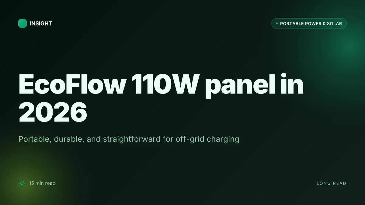 What makes EcoFlow 110W portable solar panel stand out in 2026