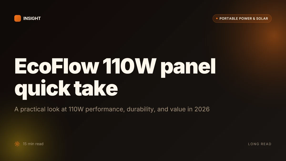 What makes the EcoFlow 110W solar panel the standout in 2026