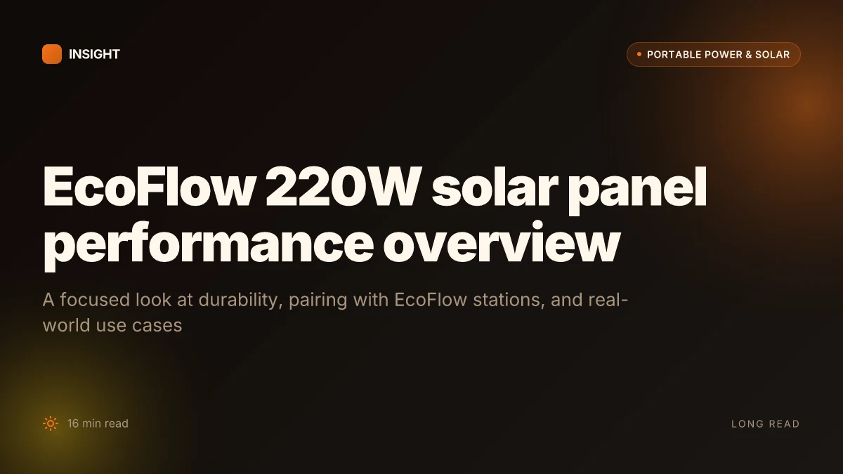 What makes EcoFlow's 220W solar panel stand out in 2026