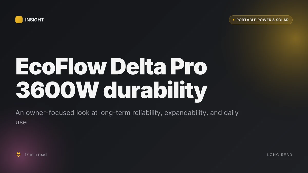 What makes the EcoFlow Delta Pro 3600W a durable backbone for portable power in 2026