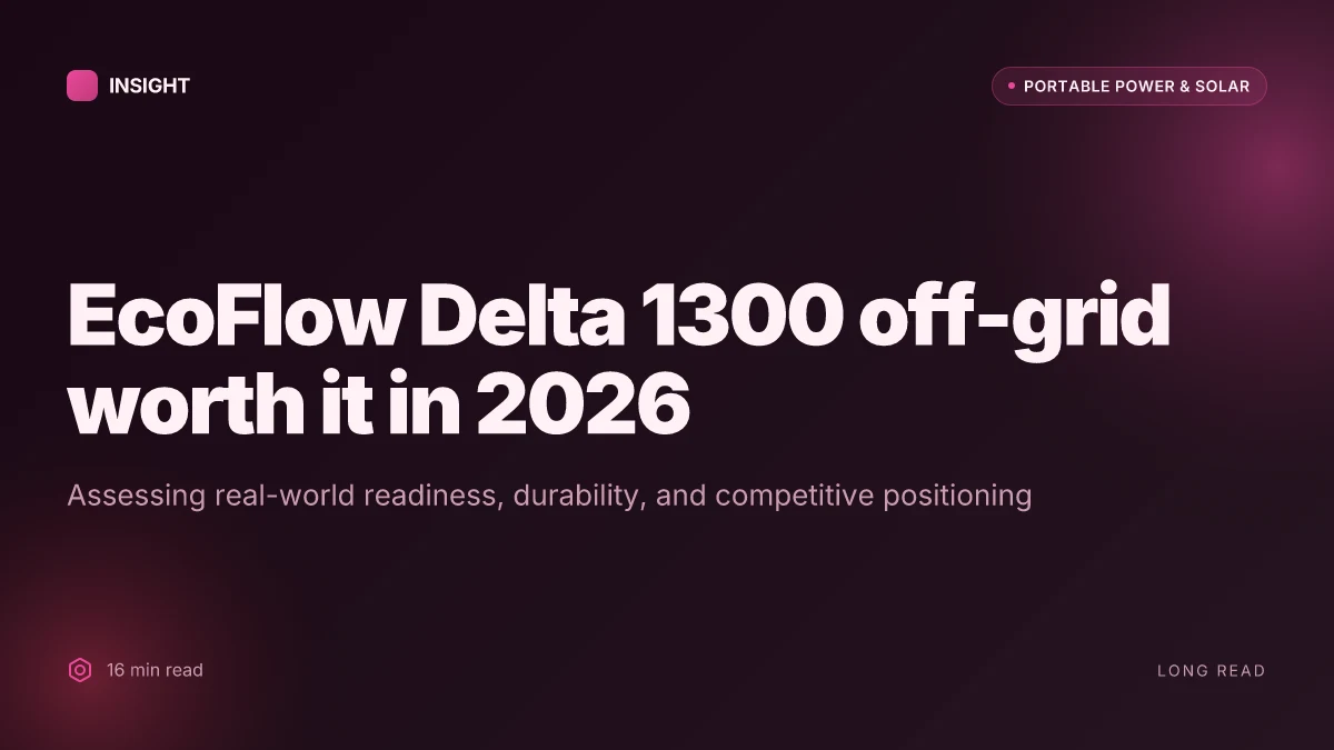 What makes the EcoFlow Delta 1300 worth it for off-grid setups in 2026