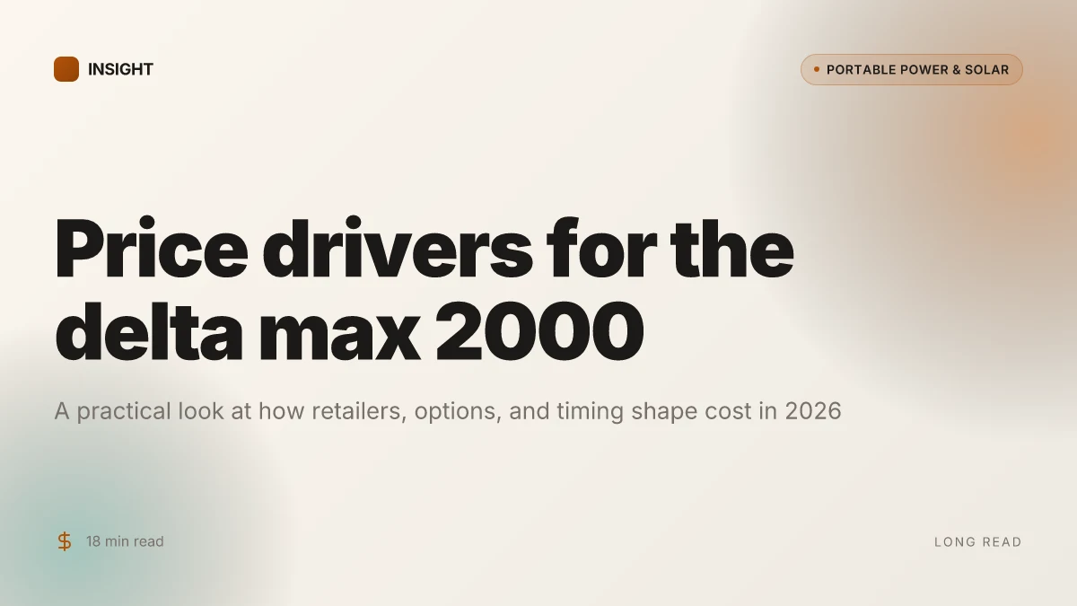What determines the price of the EcoFlow Delta Max 2000 in 2026