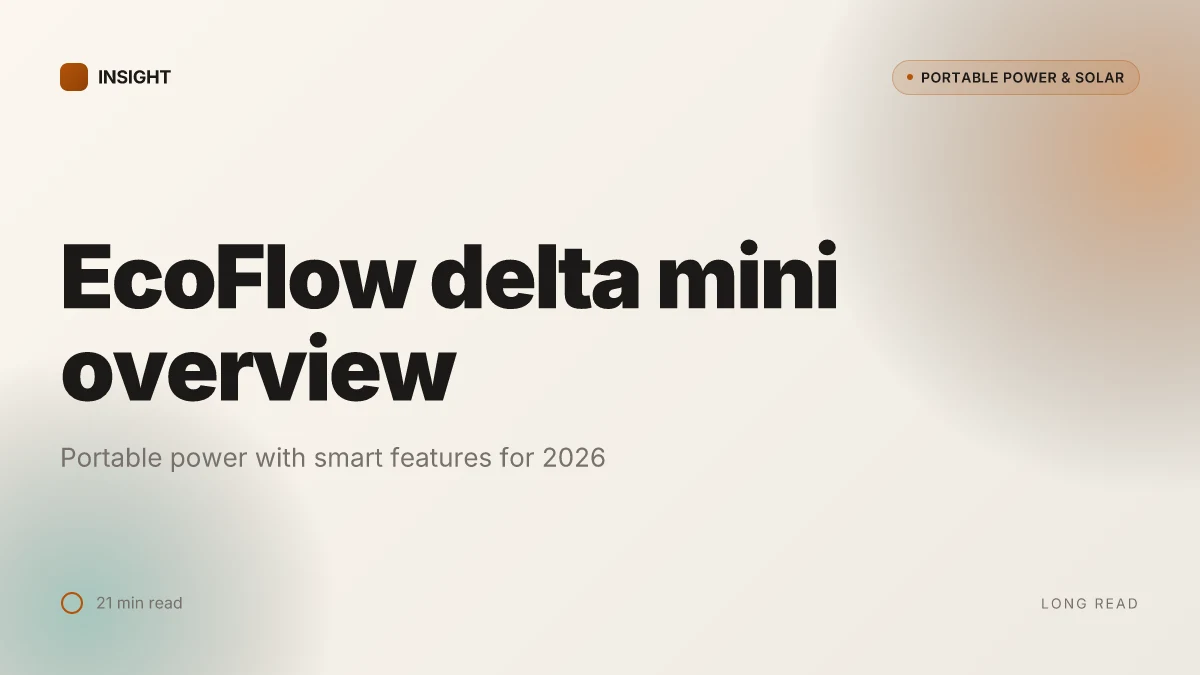 What makes the EcoFlow DELTA mini a smart buy for portable power in 2026