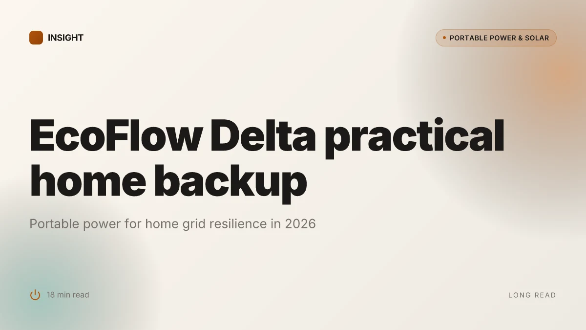 What makes EcoFlow Delta portable backup power a practical home grid backup in 2026