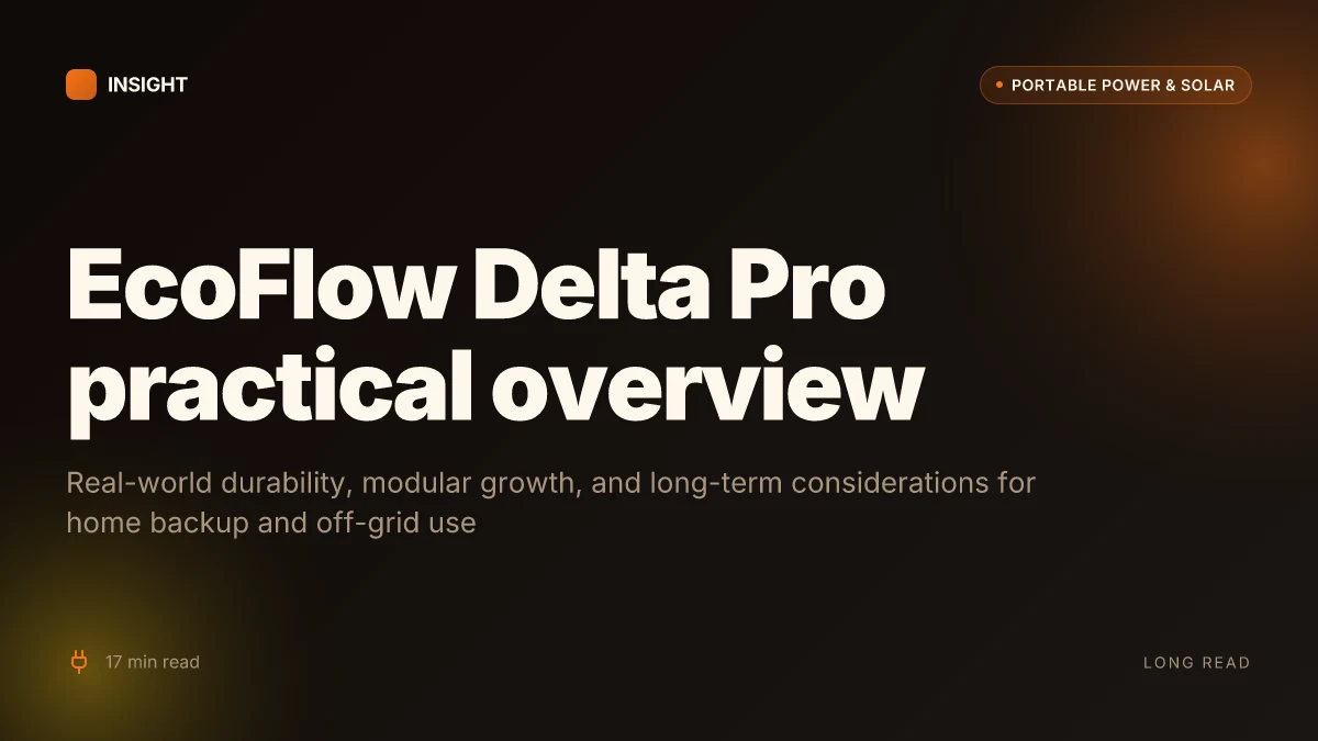 How EcoFlow Delta Pro handles big power needs without breaking the bank