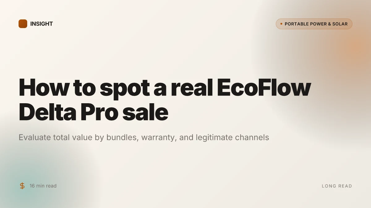 How to spot a real EcoFlow Delta Pro sale and still get full value