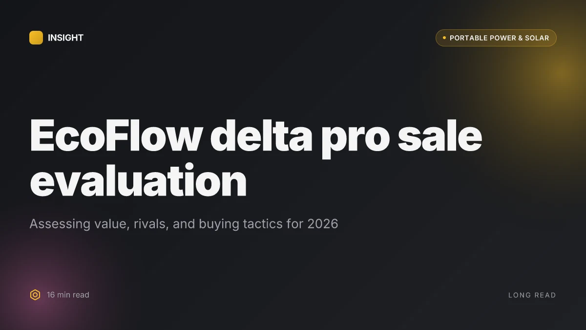 How to evaluate the EcoFlow Delta Pro sale and get the most value in 2026