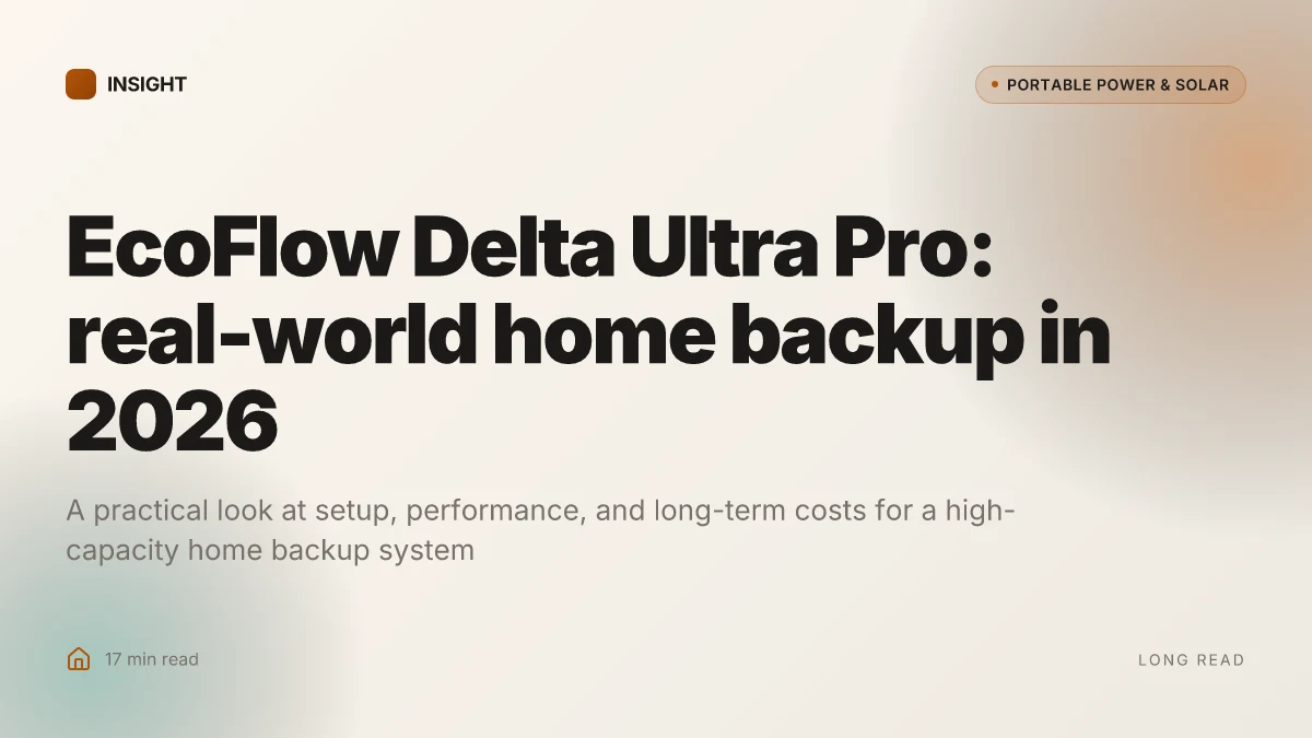 What makes the EcoFlow Delta Ultra Pro a standout for home backup in 2026