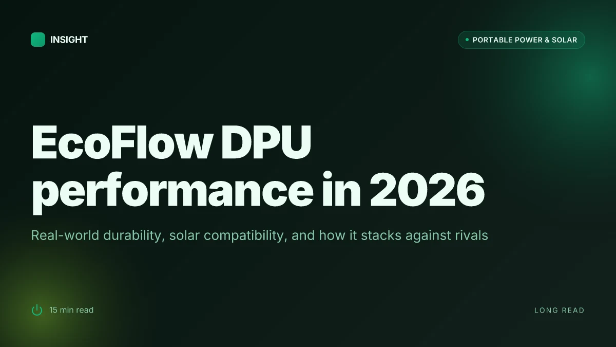 What makes EcoFlow DPU performance stand out in 2026