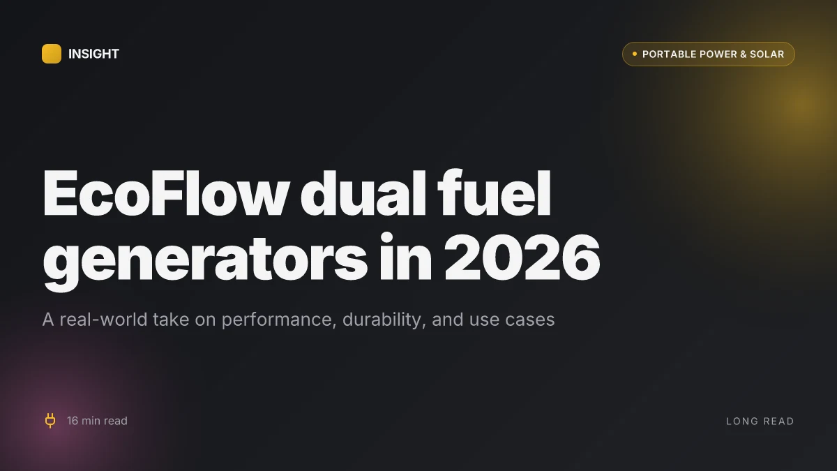 What makes EcoFlow dual fuel generators stand out in 2026