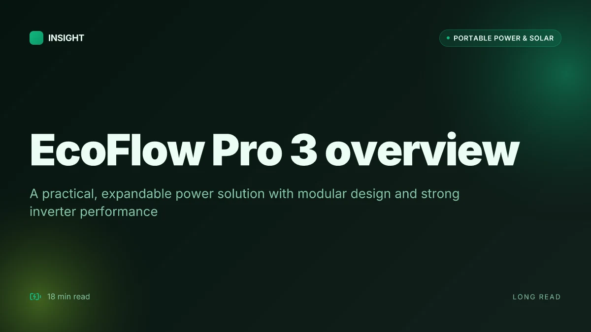 What makes the EcoFlow Pro 3 a standout portable power solution for 2026
