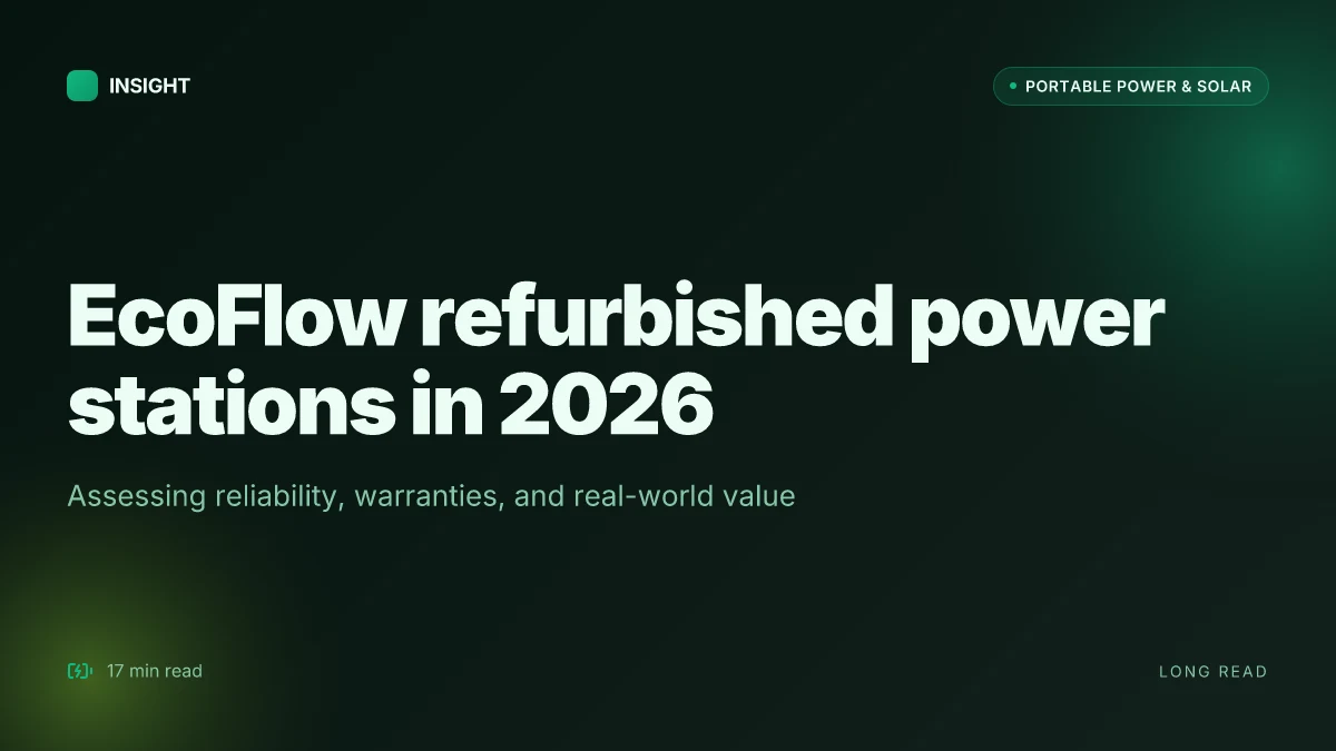 What makes EcoFlow refurbished power stations a better or worse buy in 2026