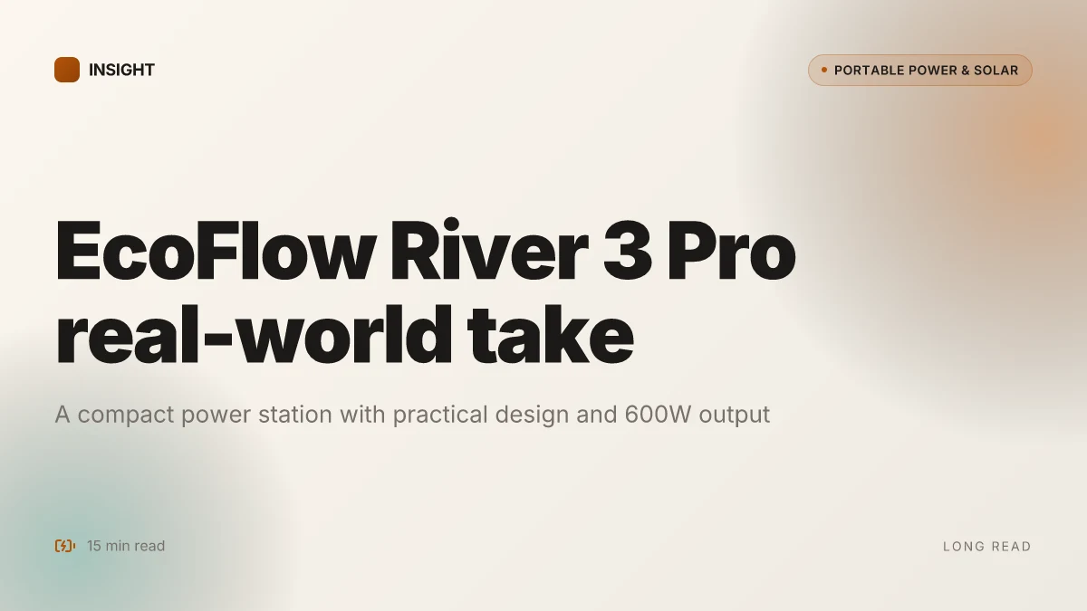 What makes the EcoFlow River 3 Pro stand out in 2026