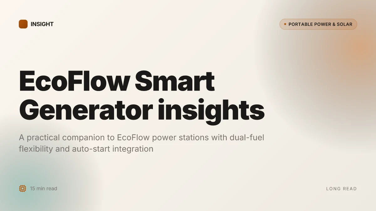 What makes the EcoFlow Smart Generator a practical companion to power stations