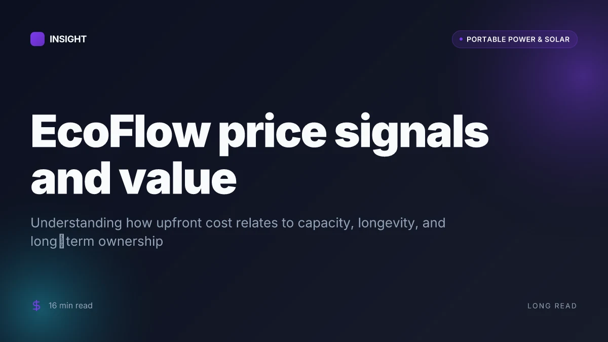What EcoFlow solar generator price signals about value and long‑term use