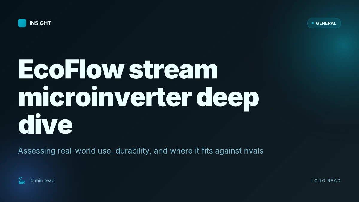 How EcoFlow stream microinverter changes backyard solar power, and where it still struggles