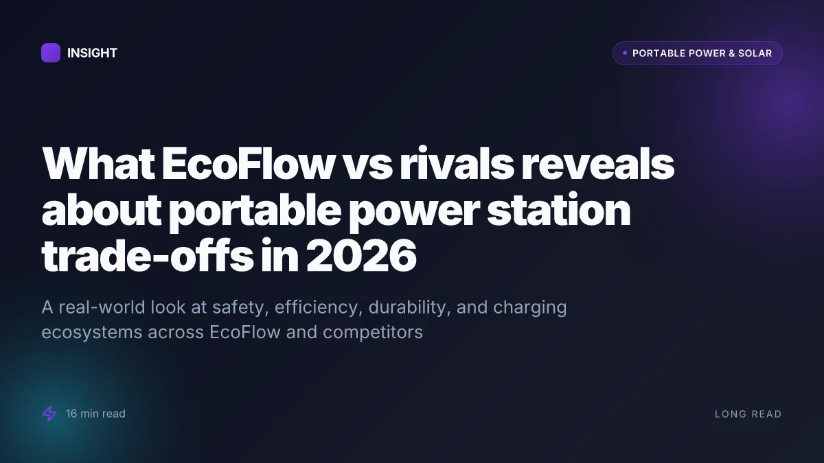 What EcoFlow vs rivals reveals about portable power station trade-offs in 2026