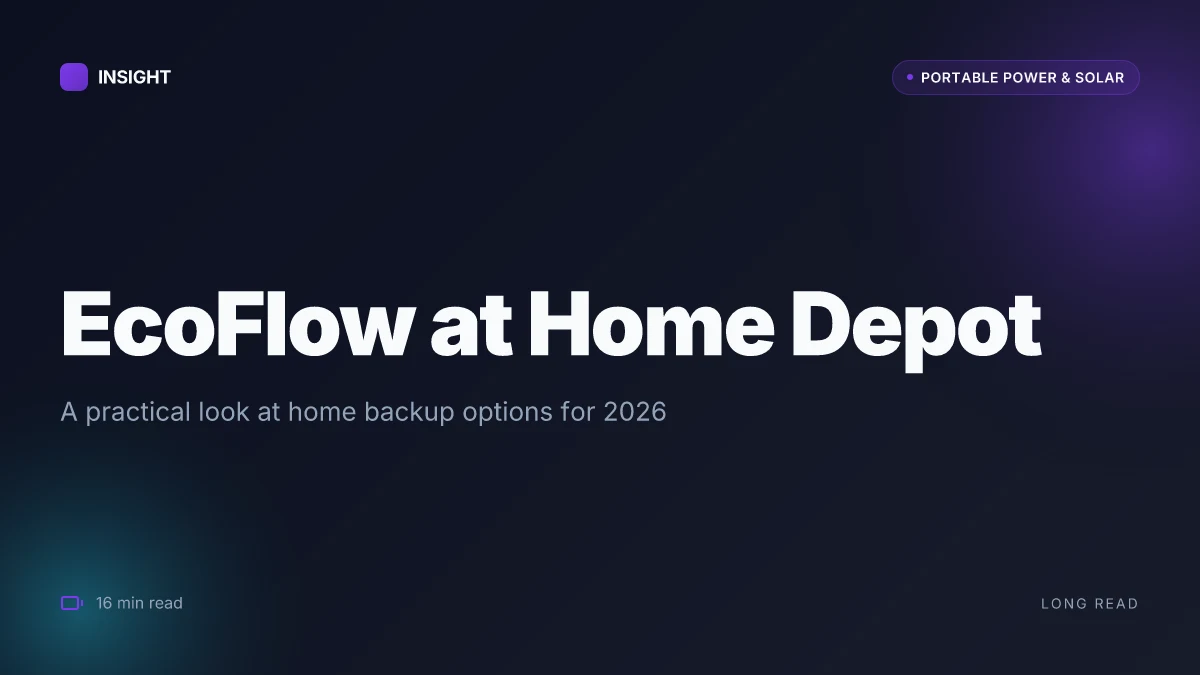 How Home Depot ecoflow products reshape home backup in 2026