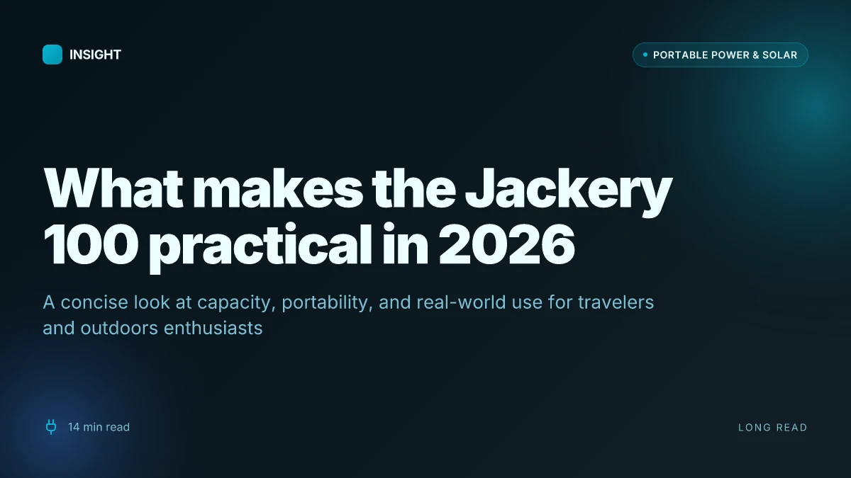What makes the Jackery 100 a practical portable power station in 2026