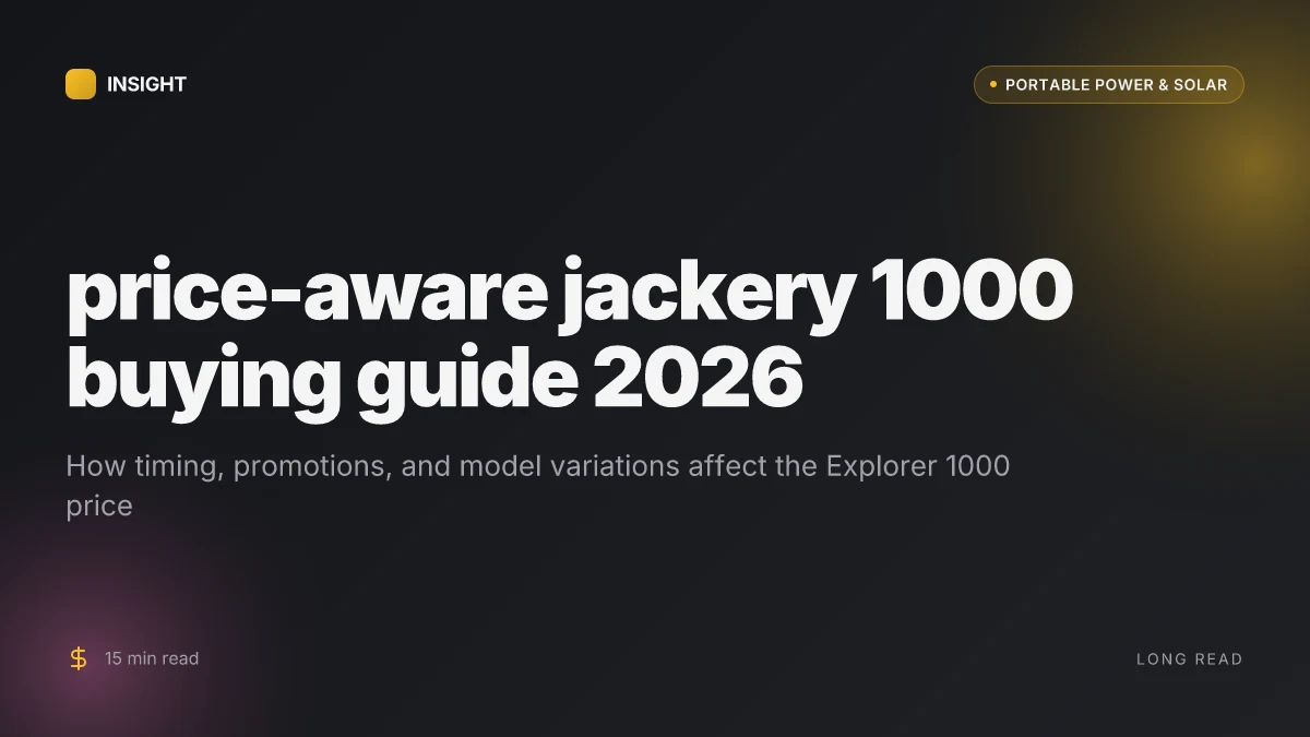 How to find the best price for a Jackery 1000 in 2026