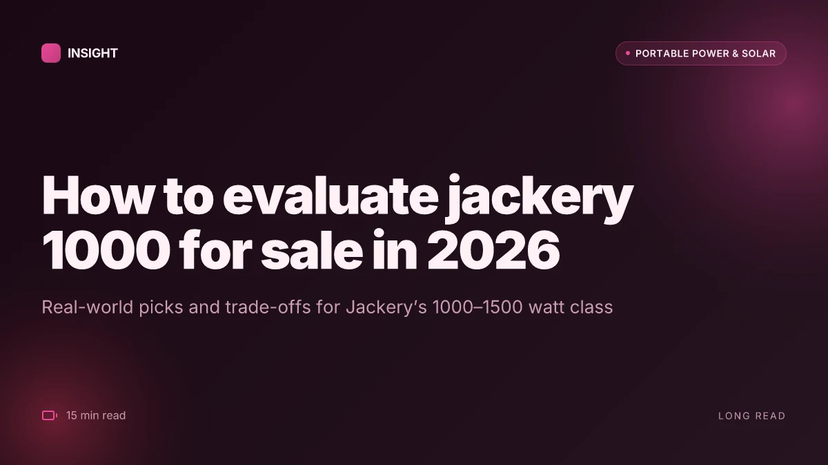 How to evaluate jackery 1000 for sale in 2026: real-world picks and trade-offs