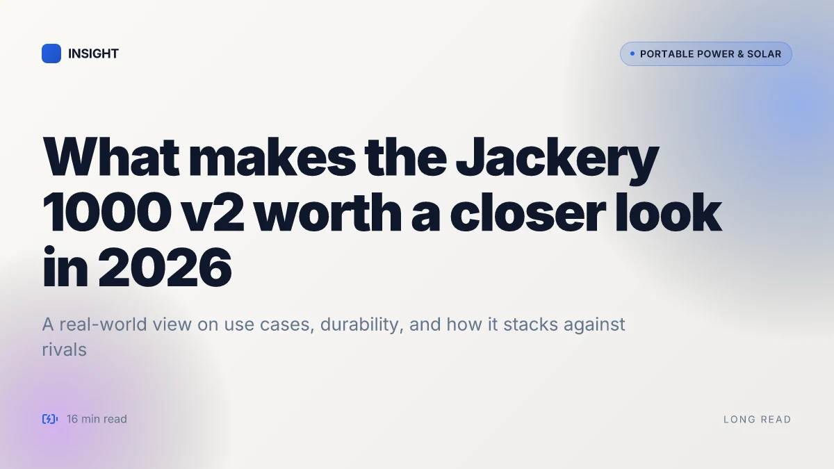 What makes the Jackery 1000 v2 worth a closer look in 2026