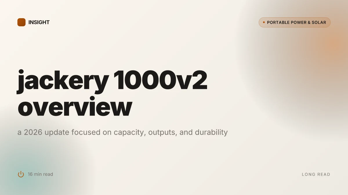 What makes the jackery 1000v2 a standout portable power station in 2026