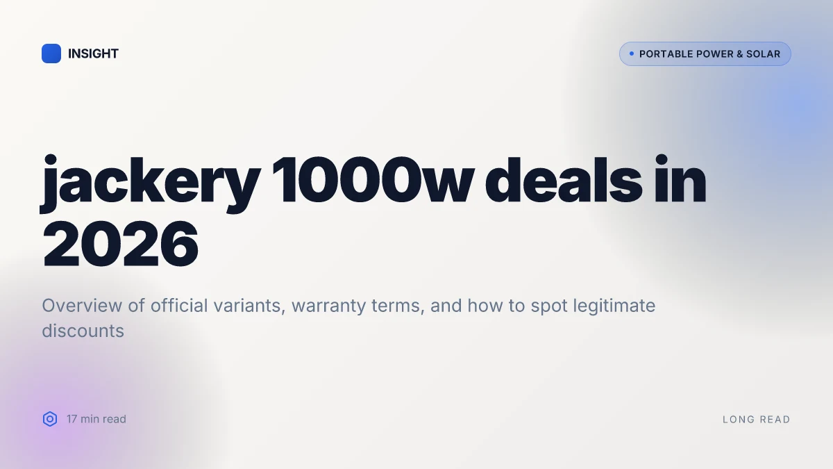 What makes Jackery 1000w solar generator deals worth tracking in 2026