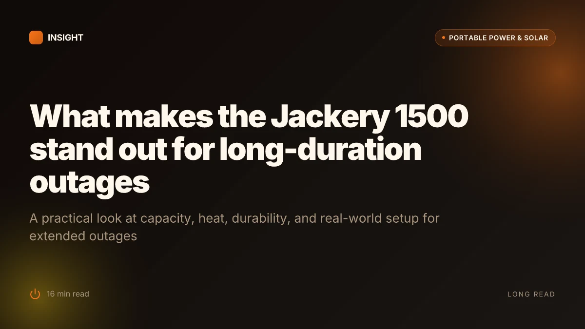 What makes the Jackery 1500 stand out for long-duration outages