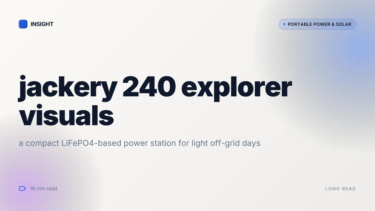 What makes the Jackery 240 Explorer a sensible carry for off-grid days