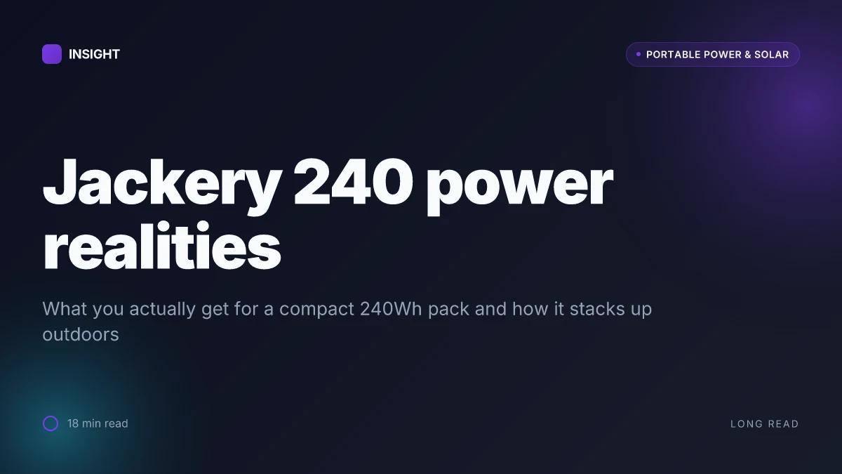 Jackery 240: what it actually costs to keep devices powered off the grid